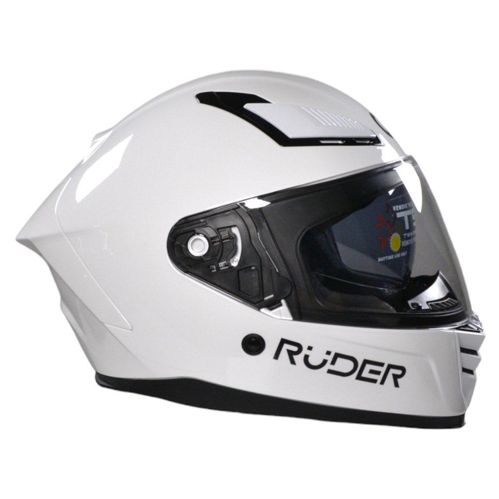 CASCO INTEGRAL RUDER CLIPPER DOBLE VISOR SOLID BLANCO - Imagen 3