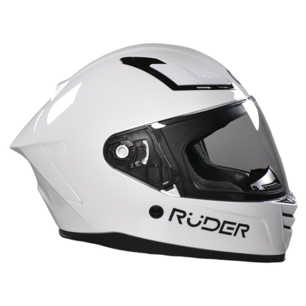 CASCO RUDER CLIPPER BLANCO BRILLO