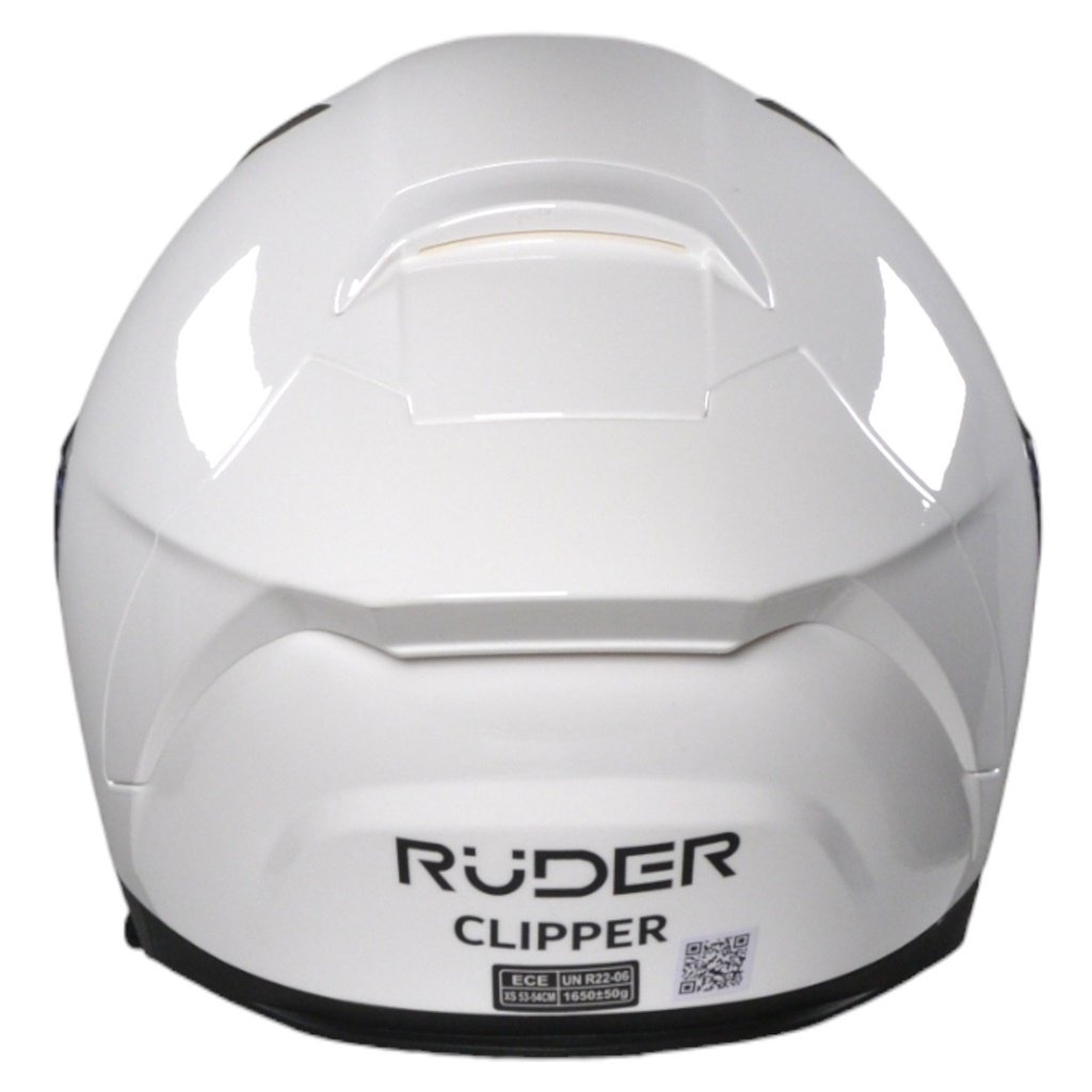 CASCO RUDER CLIPPER BLANCO BRILLO