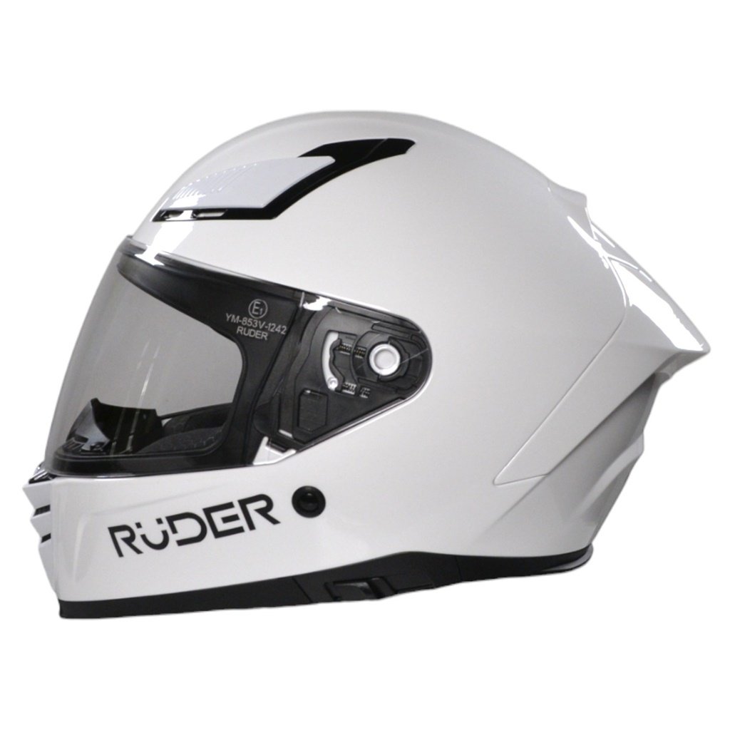 CASCO RUDER CLIPPER BLANCO BRILLO