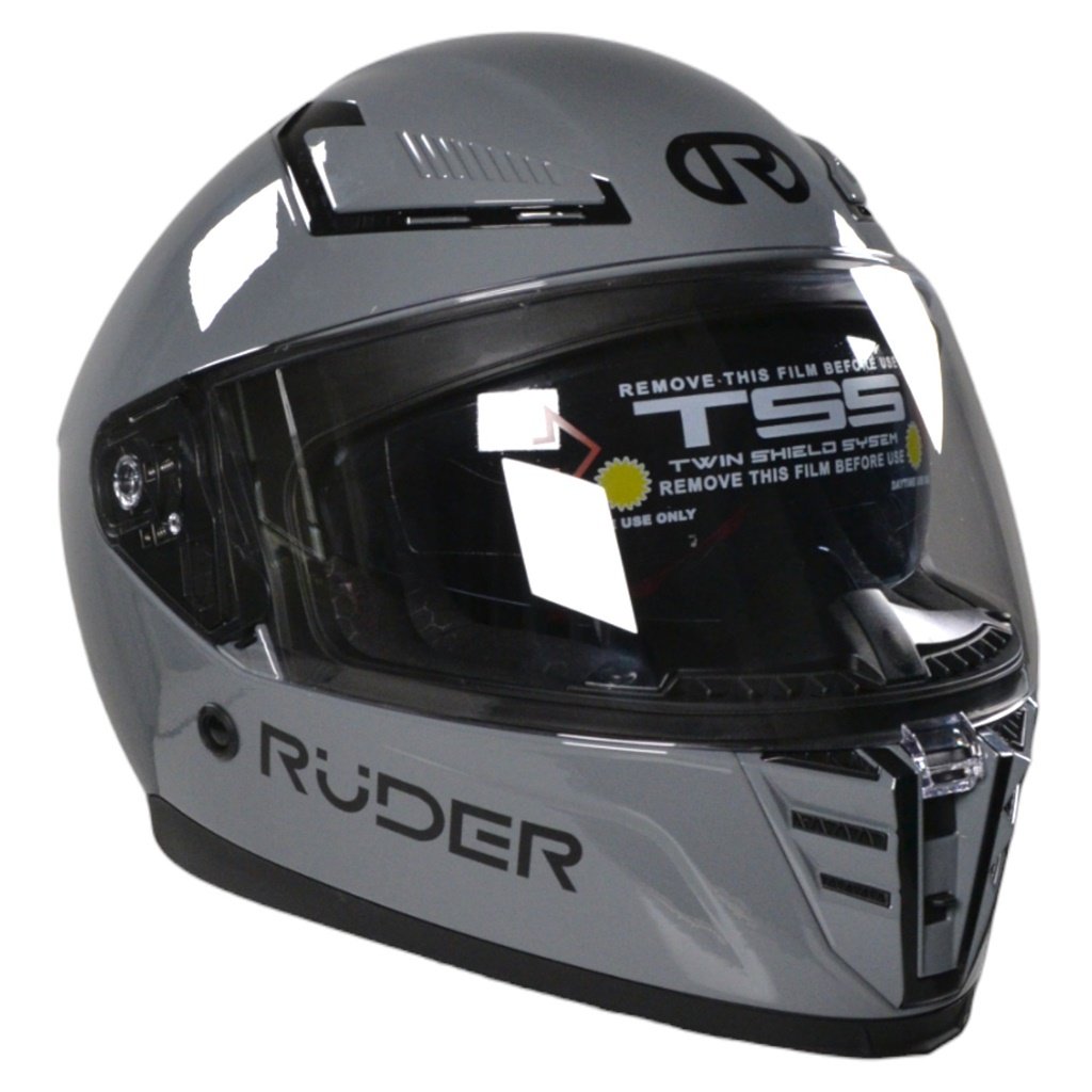 CASCO RUDER CLIPPER GRIS BRILLO