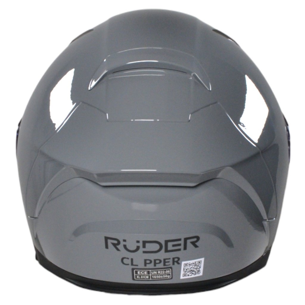 CASCO RUDER CLIPPER GRIS BRILLO