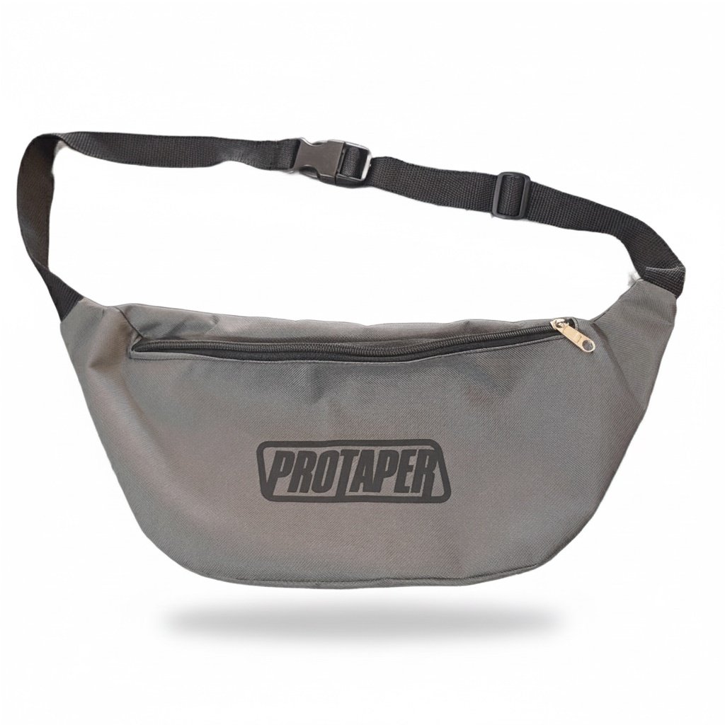 RIÑONERA PROTAPER GRIS LOGO NEGRO