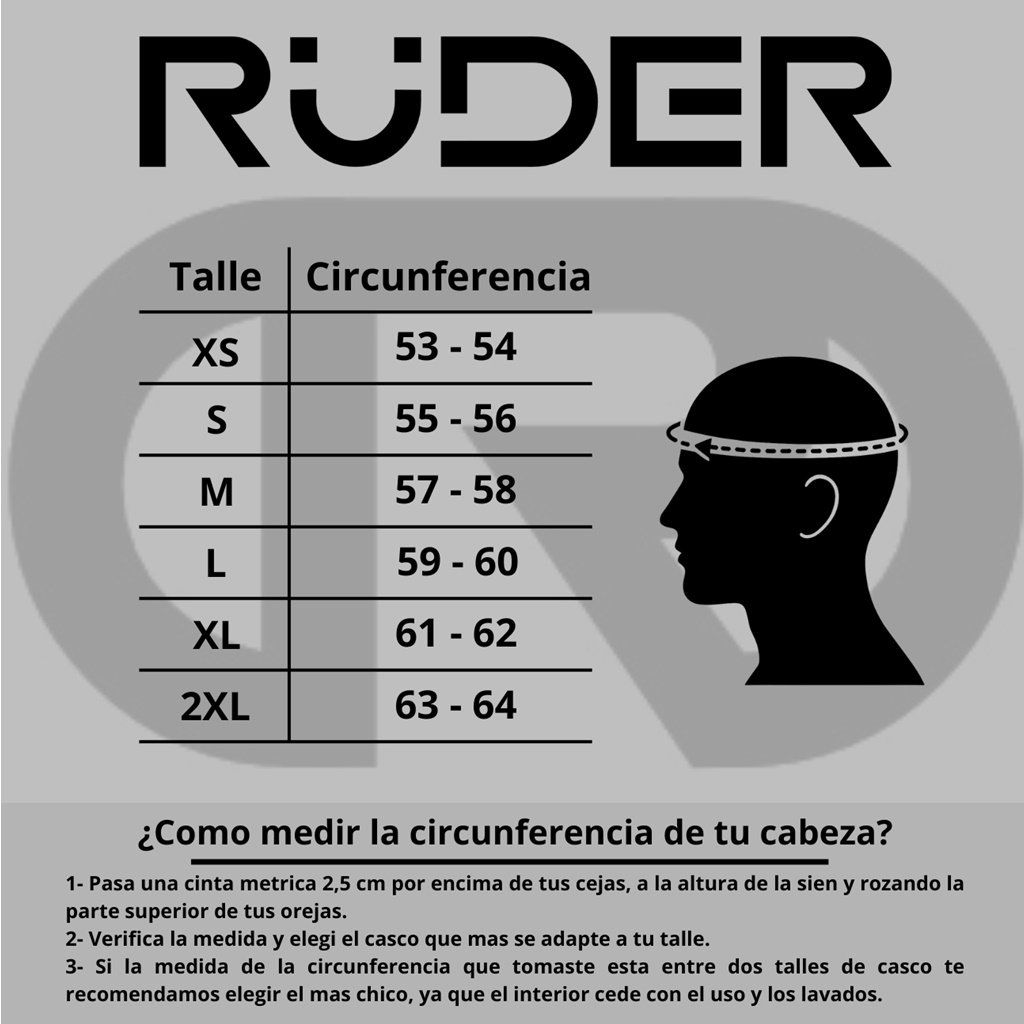 TALLES RUDER CASCOS