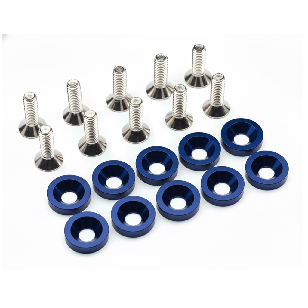 ARANDELAS AZUL JUEGO X 8 PIEZAS Con TORNILLOS