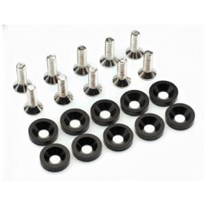 ARANDELAS NEGRAS JUEGO X 8 PIEZAS Con TORNILLOS