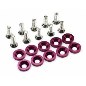 ARANDELAS VIOLETA JUEGO X 8 PIEZAS Con TORNILLOS