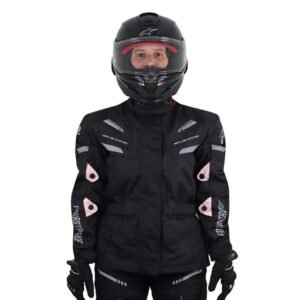 CAMPERA FOURSTROKE ALL WEATHER DAMA NEGRA ROSADA