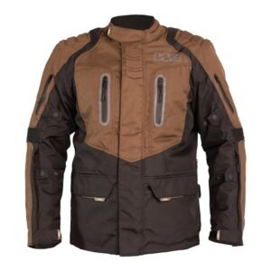CAMPERA ADVENTURE 3 CAPAS LARGA NEGRO Y MARRON