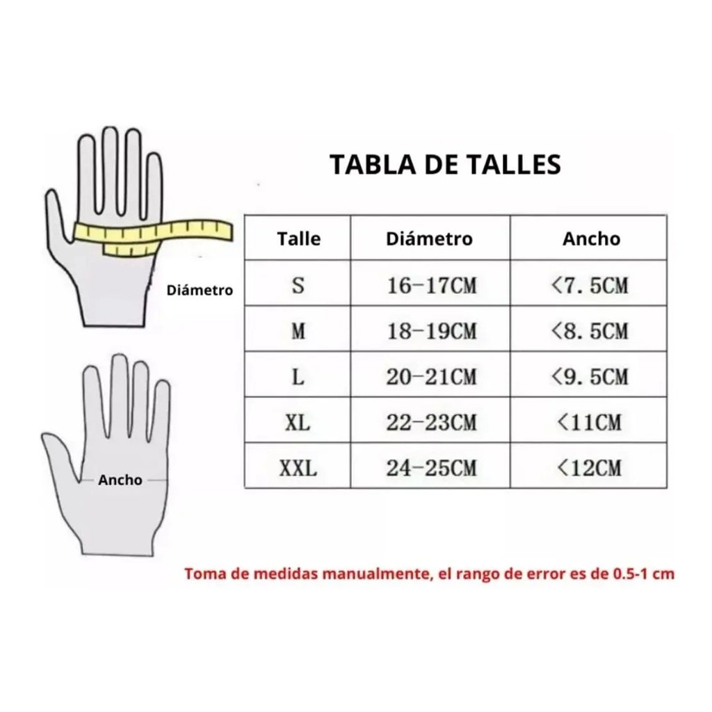 TALLES GUANTES CITY NEGRO