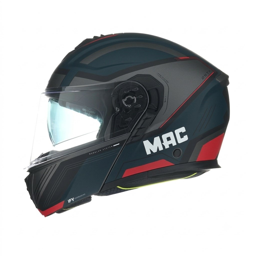 CASCO MAC FF917 ONYX GENIUS AZUL Y ROJO