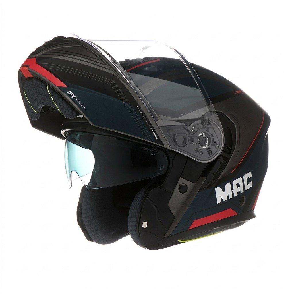CASCO MAC FF917 ONYX GENIUS AZUL Y ROJO
