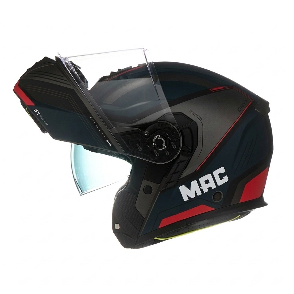 CASCO MAC FF917 ONYX GENIUS AZUL Y ROJO