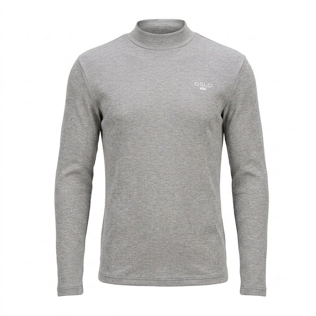 REMERA TERMICA MEDIA POLERA GRIS CLARO