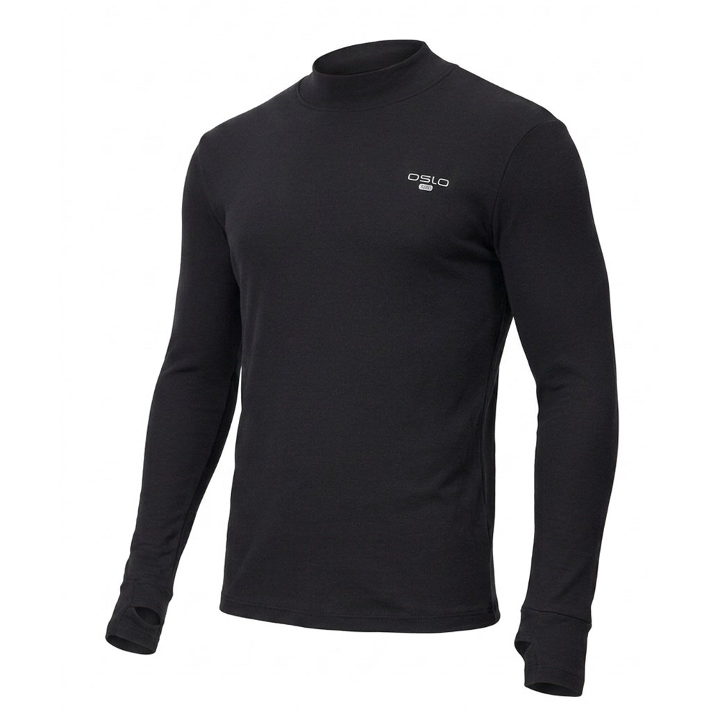 REMERA TERMICA MEDIA POLERA NEGRA