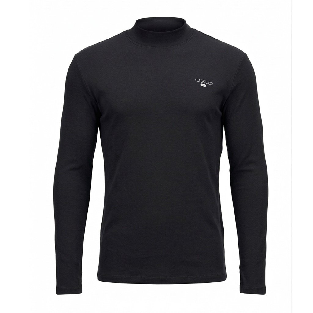 REMERA TERMICA MEDIA POLERA NEGRA