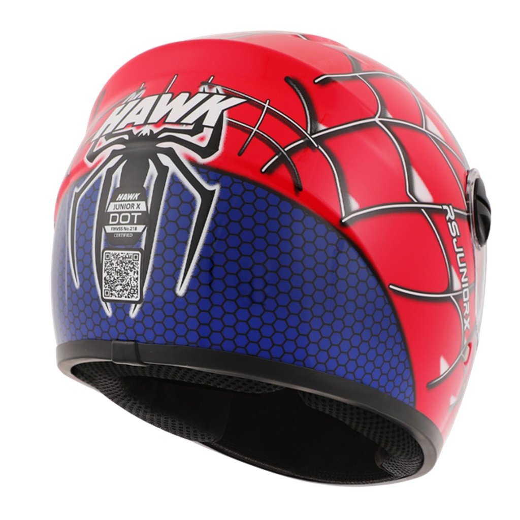 CASCO HAWK RS JUNIORX SPIDERMAN ROJO BRILLANTE