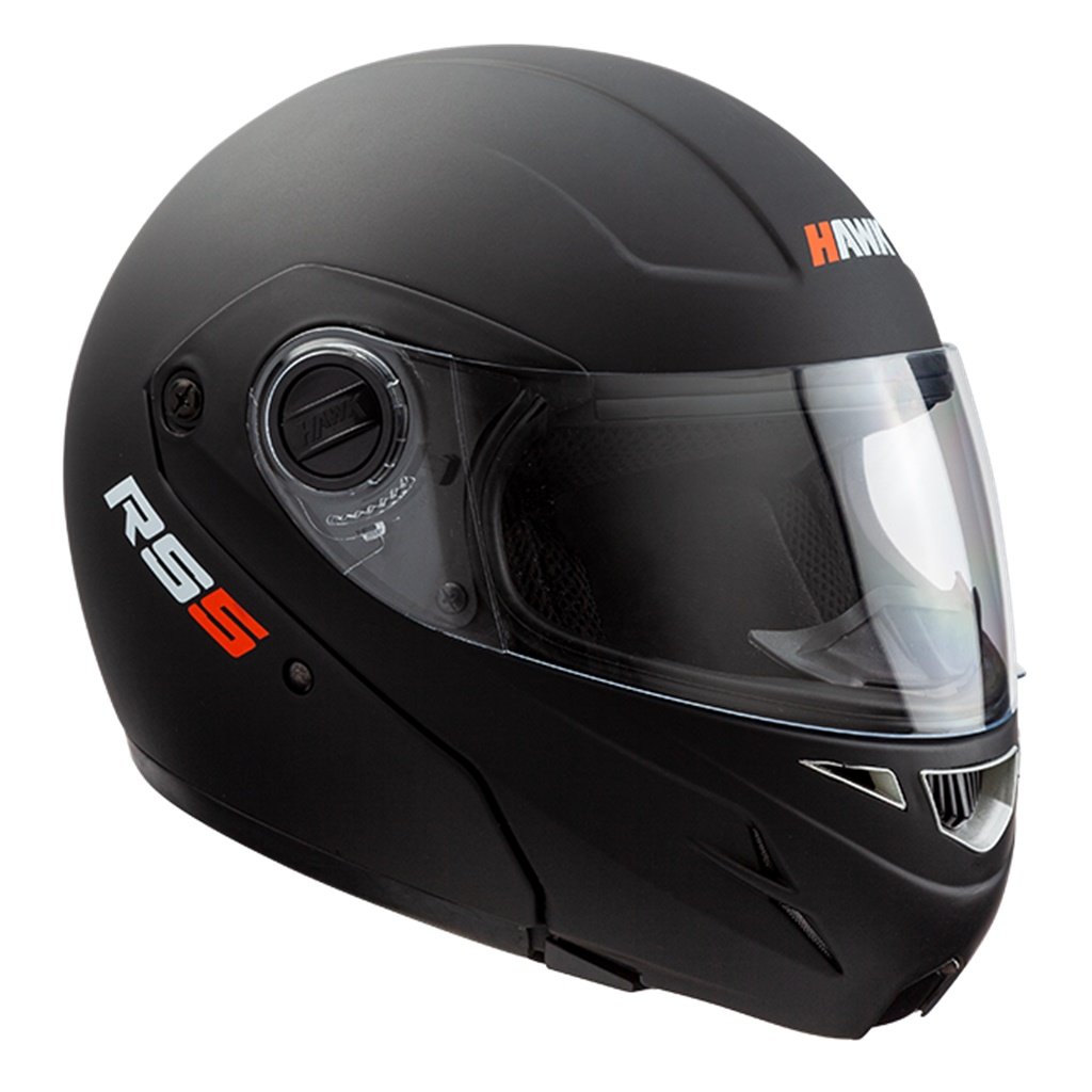 CASCO HAWK RS5 FLIP UP NEGRO MATE