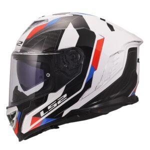 CASCO LS2 FF818 STORM III SPORTY BLANCO AZUL ROJO