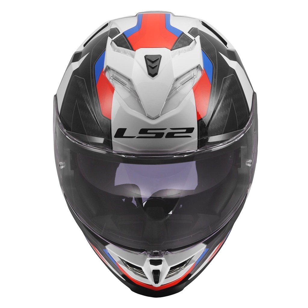 CASCO LS2 FF818 STORM III SPORTY BLANCO AZUL ROJO