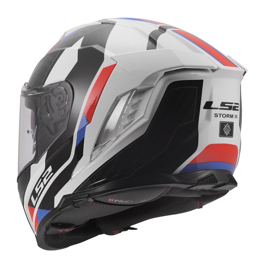 CASCO LS2 FF818 STORM III SPORTY BLANCO AZUL ROJO