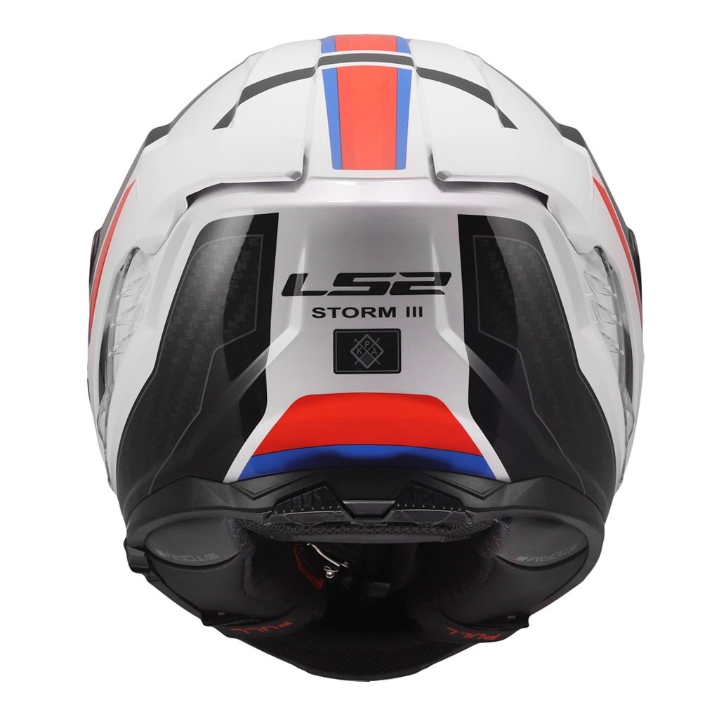CASCO LS2 FF818 STORM III SPORTY BLANCO AZUL ROJO