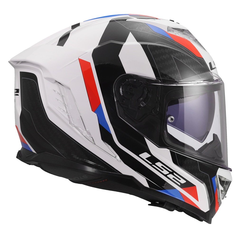 CASCO LS2 FF818 STORM III SPORTY BLANCO AZUL ROJO