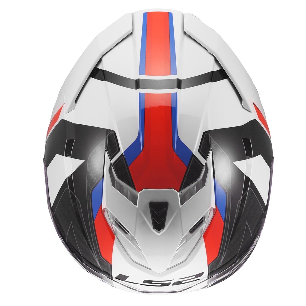 CASCO LS2 FF818 STORM III SPORTY BLANCO AZUL ROJO