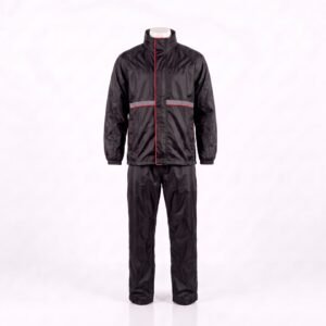 CONJUNTO LLUVIA PANTALON Y CAMPERA NEGRO