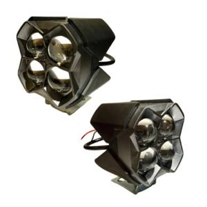 FAROL AUXILIAR LED BLANCA Y AMBAR CON LUPA 4 LEDS Y TECLA