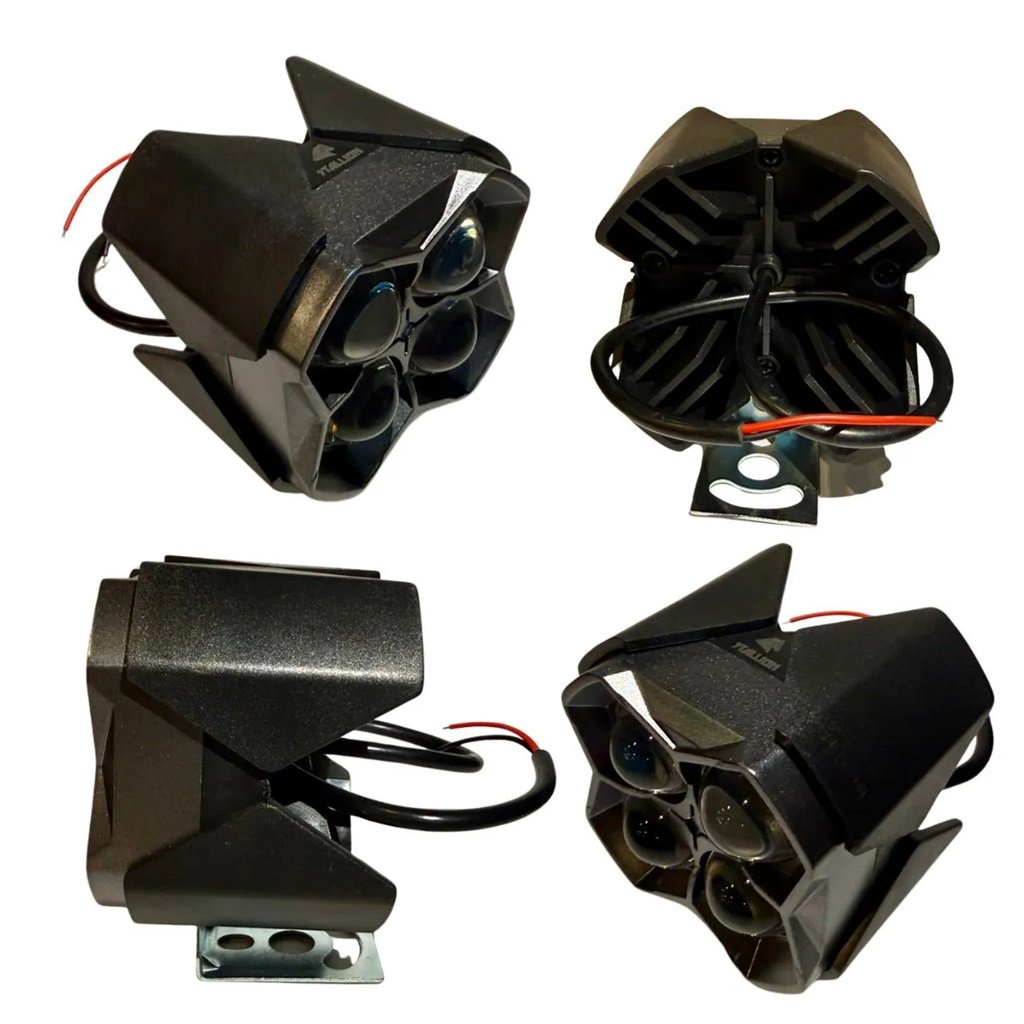 FAROL AUXILIAR LED BLANCA Y AMBAR CON LUPA 4 LEDS Y TECLA