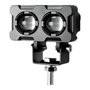 FAROL AUXILIAR LED BLANCA Y AMBAR CON LUPA Y FLASH 2 LEDS