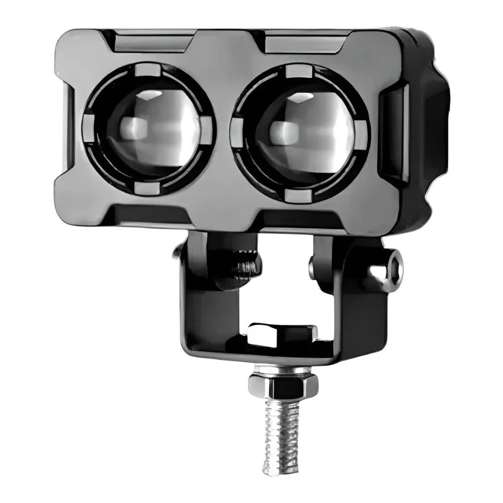 FAROL AUXILIAR LED BLANCA Y AMBAR CON LUPA Y FLASH 2 LEDS
