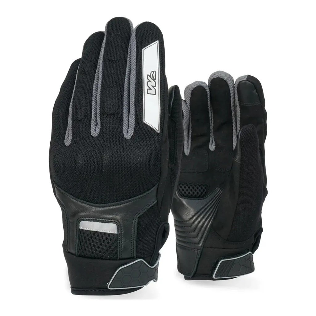 GUANTES W2 G-TOUR POLIESTER PROT NUDILLOS NEGRO GRIS
