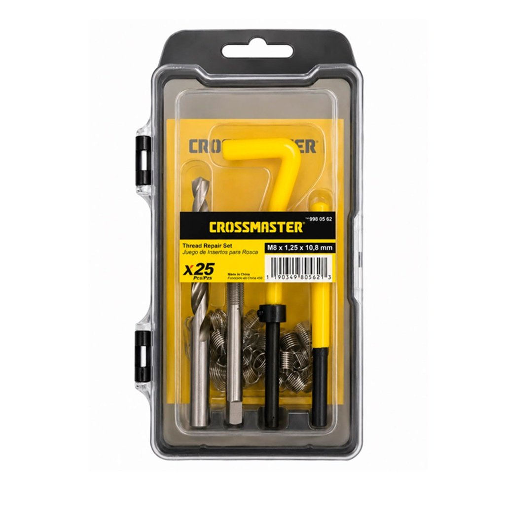 INSERTOS ROSCA JGO M8X1,25X10,8MM 25PC