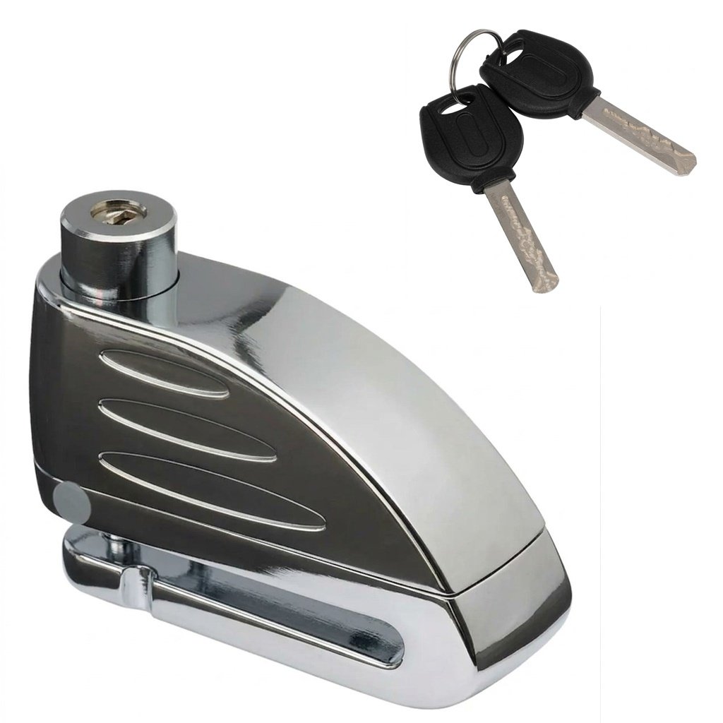 TRABA DISCO PITON 6MM CON ALARMA TY123 PLATEADO