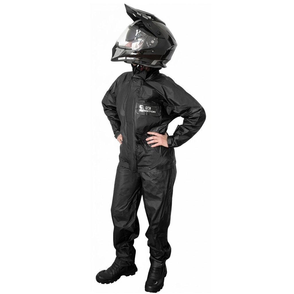 CONJUNTO LLUVIA PANTALON Y CAMPERA SPEKTOR MUJER PVC NEGRO